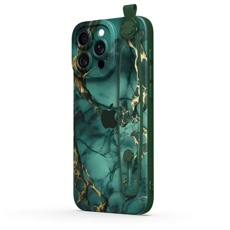 Broken Agate Green - iPhone Wrist Strap Case
