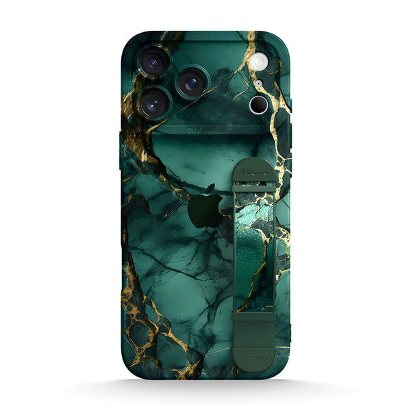 Broken Agate Green - iPhone Wrist Strap Case