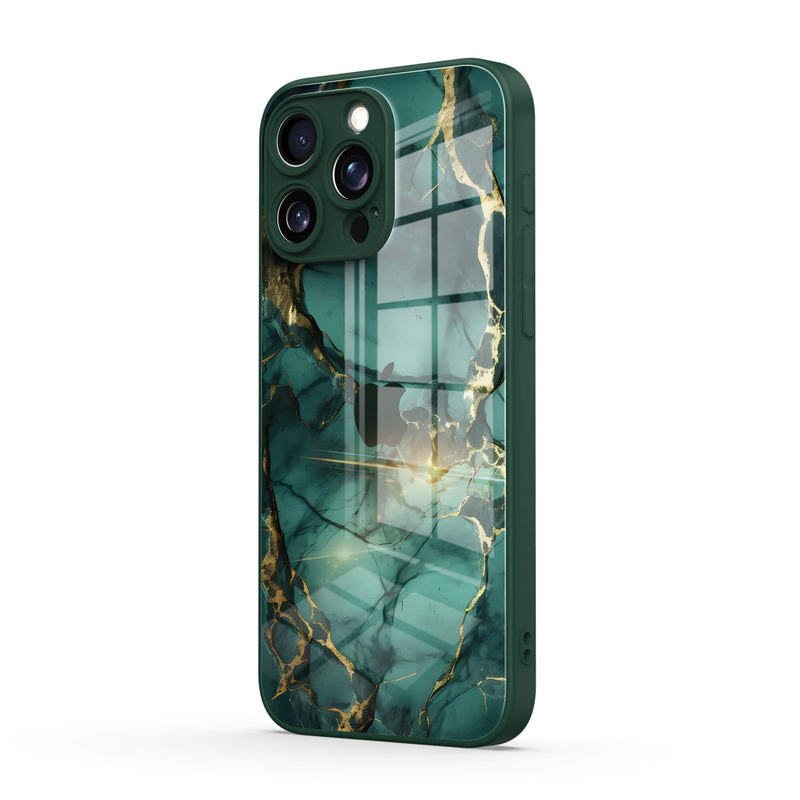 Broken Agate Green - iPhone Glass Case