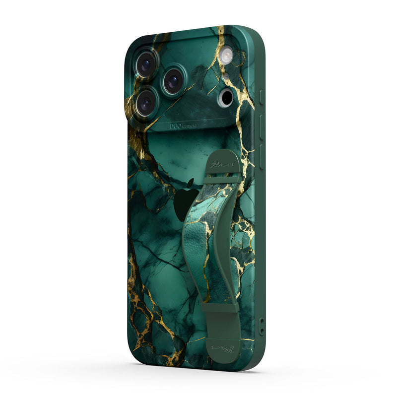 Broken Agate Green - iPhone Wrist Strap Case