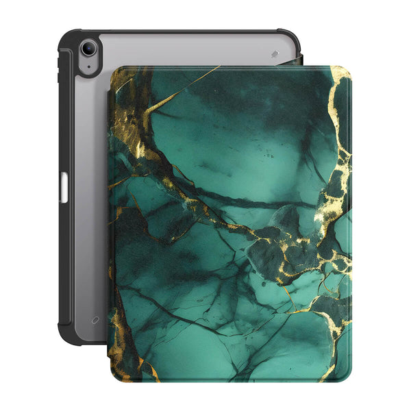 Broken Agate Green - iPad Snap 360° Stand Impact Resistant Case