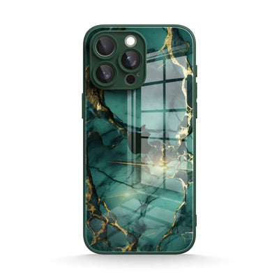 Broken Agate Green - iPhone Glass Case