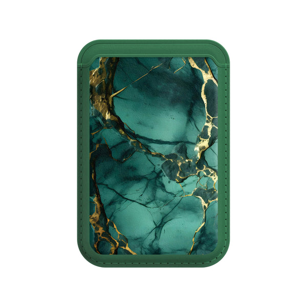 Broken Agate Green - iPhone Leather Wallet