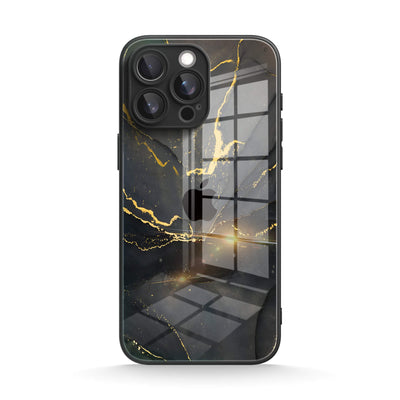 Black Gold Sand - iPhone Glass Case