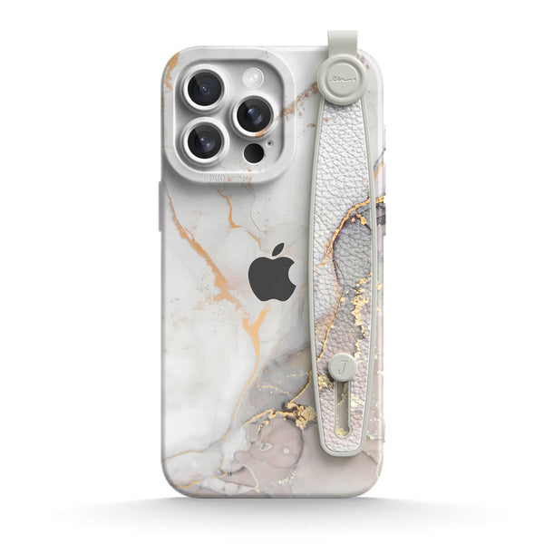 Grijs Goud Zand - iPhone Polsband Case