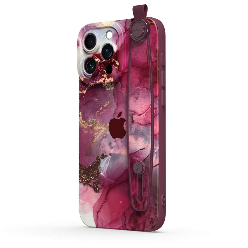 Red Yarn Jade - iPhone Wrist Strap Case