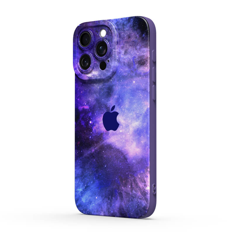 Blue-Purple Nebula - iPhone Silicone Case