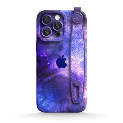Blue-Purple Nebula - iPhone Wrist Strap Case