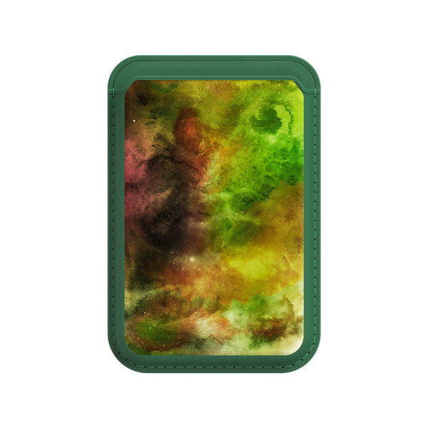 Yellow-Green Nebula - iPhone Leather Wallet