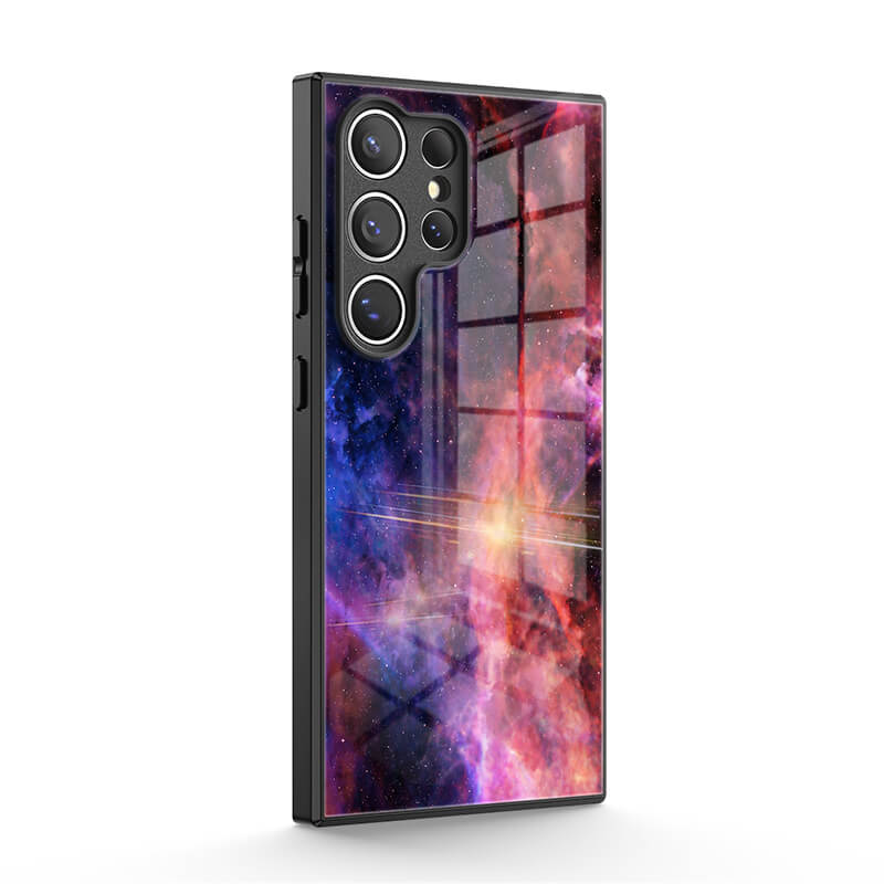 Blauw Rode Nevel - Samsung hoesje