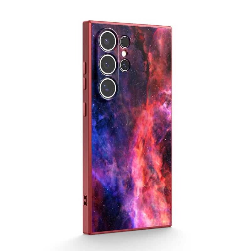 Blauw Rode Nevel - Samsung hoesje