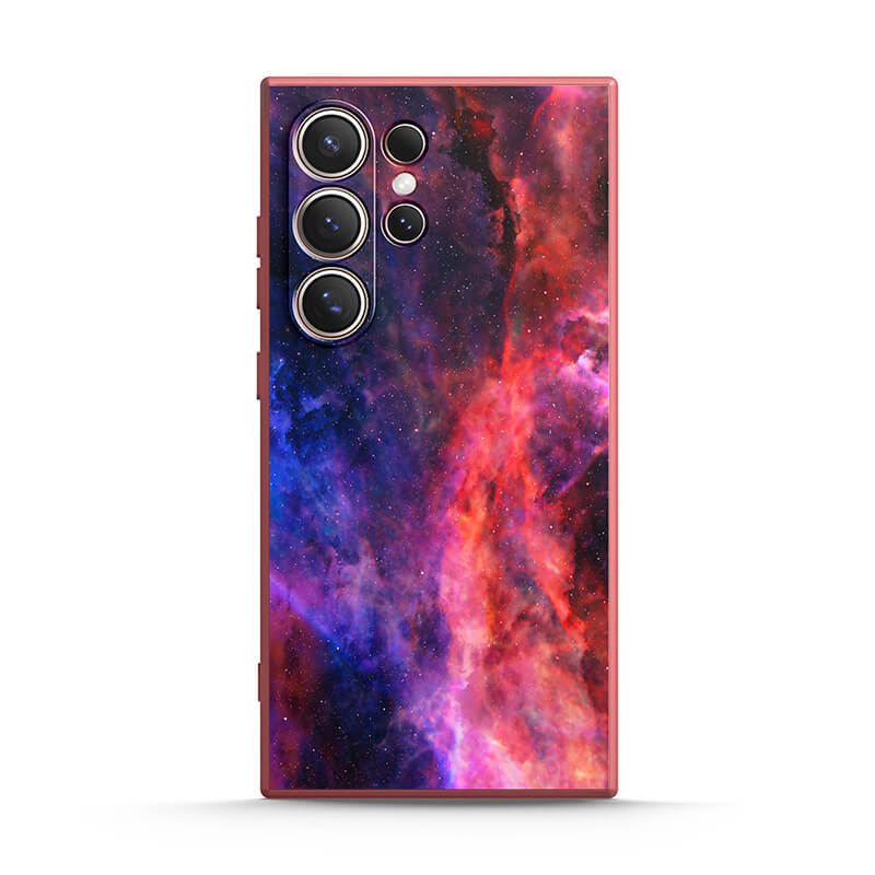 Blauw Rode Nevel - Samsung hoesje