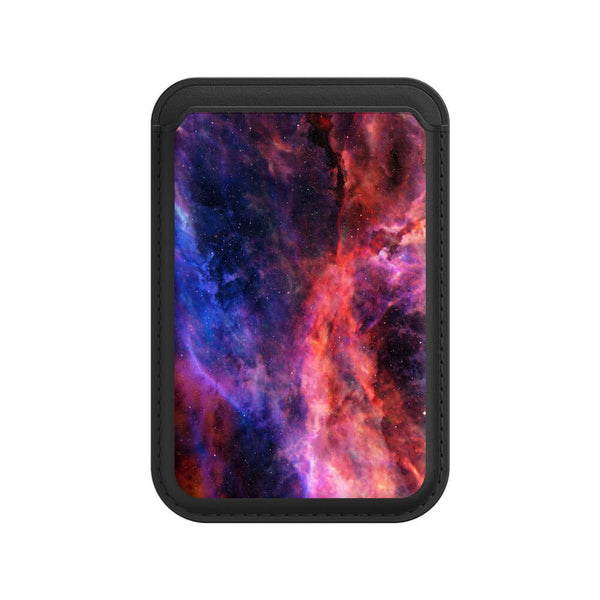 Blue Red Nebula - iPhone Leather Wallet