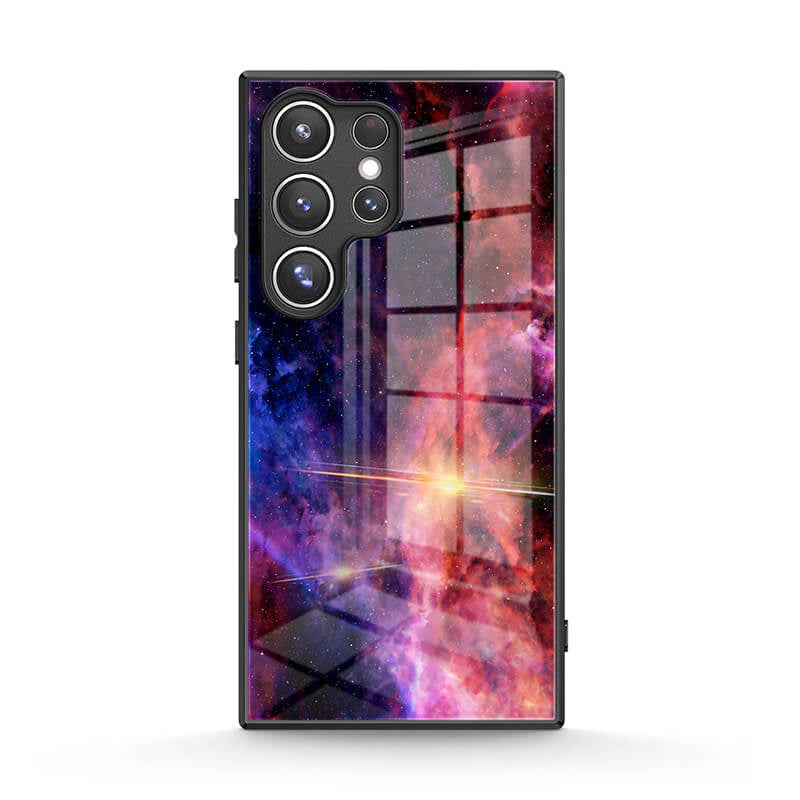Blauw Rode Nevel - Samsung hoesje