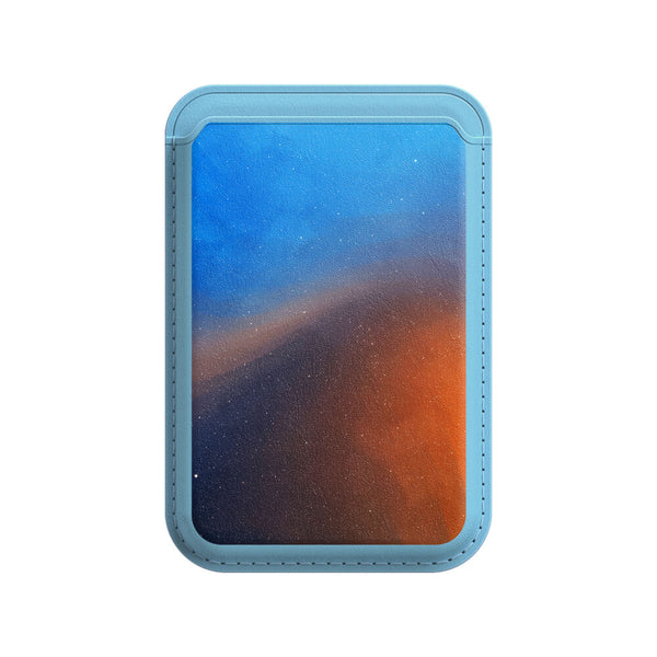 Polar-Blue To Orange - iPhone Leather Wallet