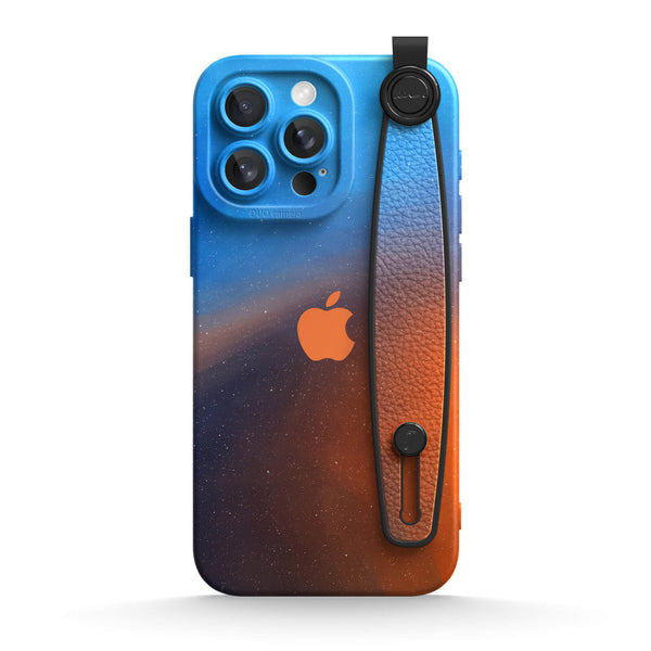 Polar-Blue To Orange - iPhone Wrist Strap Case