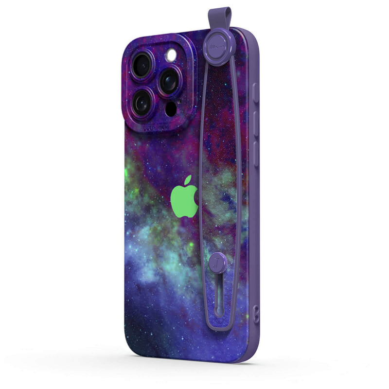 Psychedelic Purple World - iPhone Wrist Strap Case