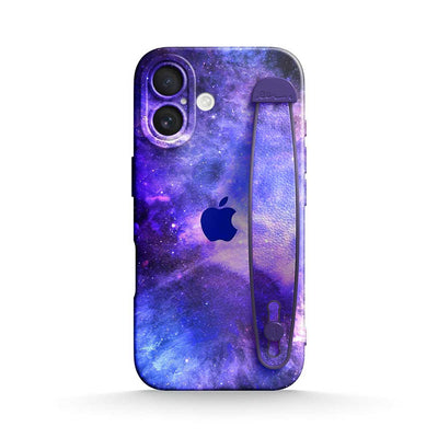Blue-Purple Nebula - iPhone Wrist Strap Case