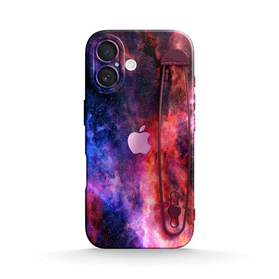 Blue Red Nebula - iPhone Wrist Strap Case