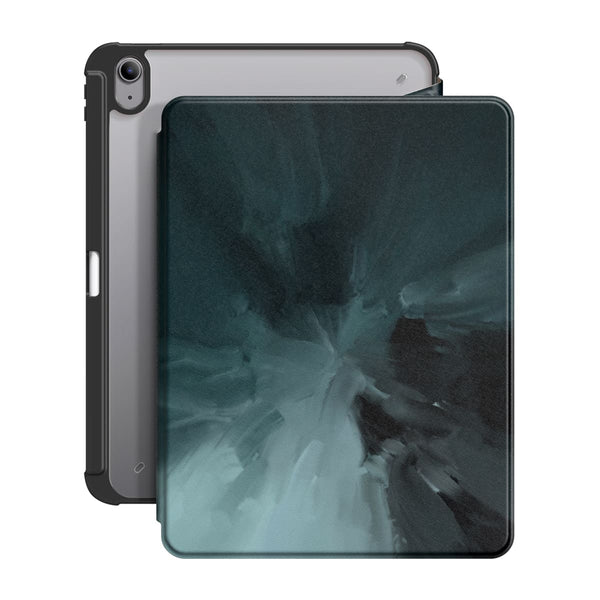 Black Gray - iPad Snap 360° Stand Impact Resistant Case