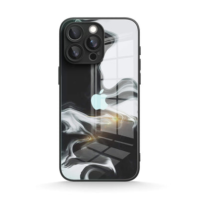 Black White - iPhone Glass Case