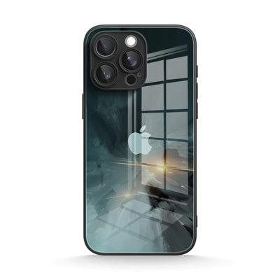 Black Gray - iPhone Glass Case
