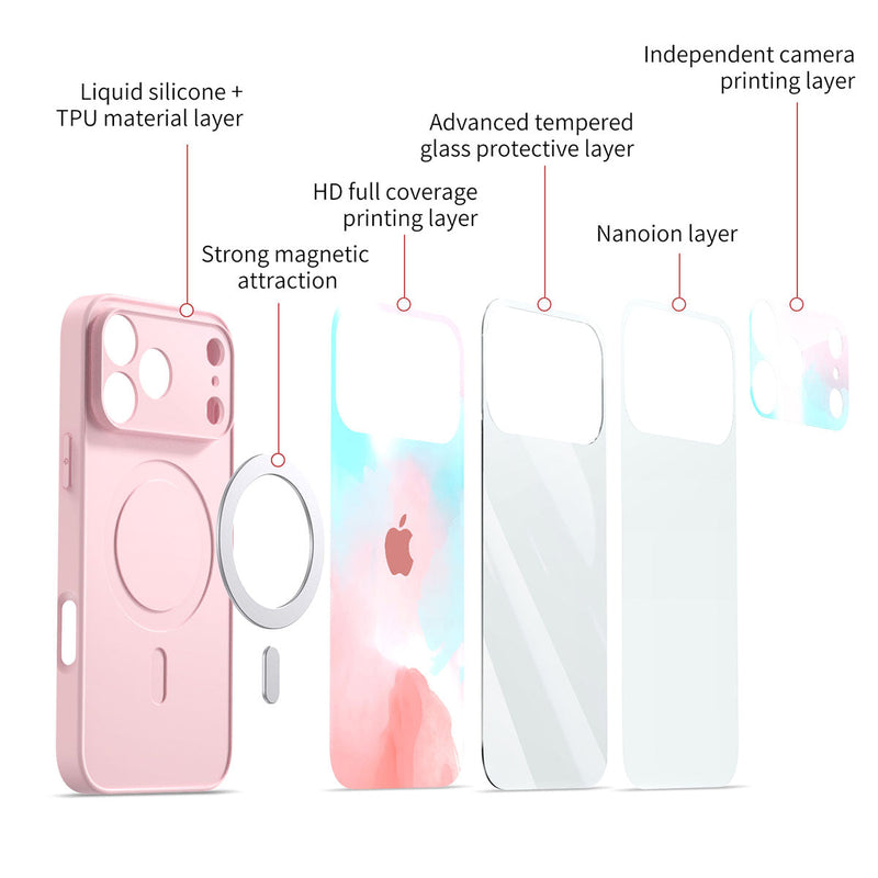 Black White - iPhone Glass Case