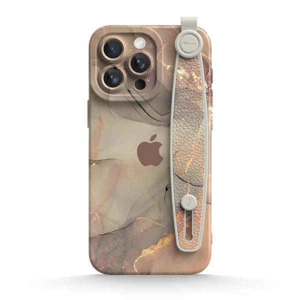 Elegant Brown - iPhone Wrist Strap Case