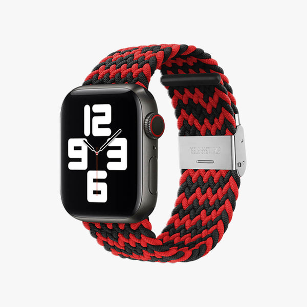 Noir Rouge - Bracelet de Montre Texture W