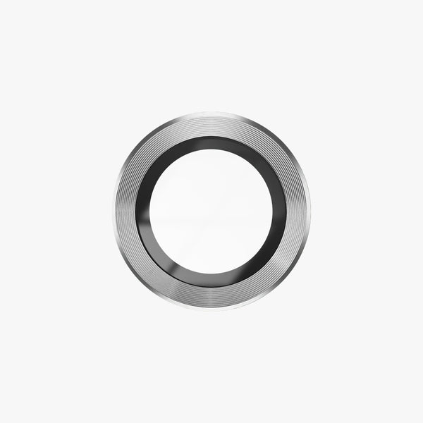 Plata - Anillo protector de cámara con textura de CD (embalaje de una pastilla)