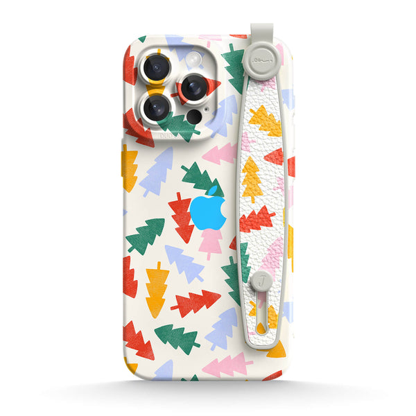 Colorful Christmas Tree - iPhone Wrist Strap Case