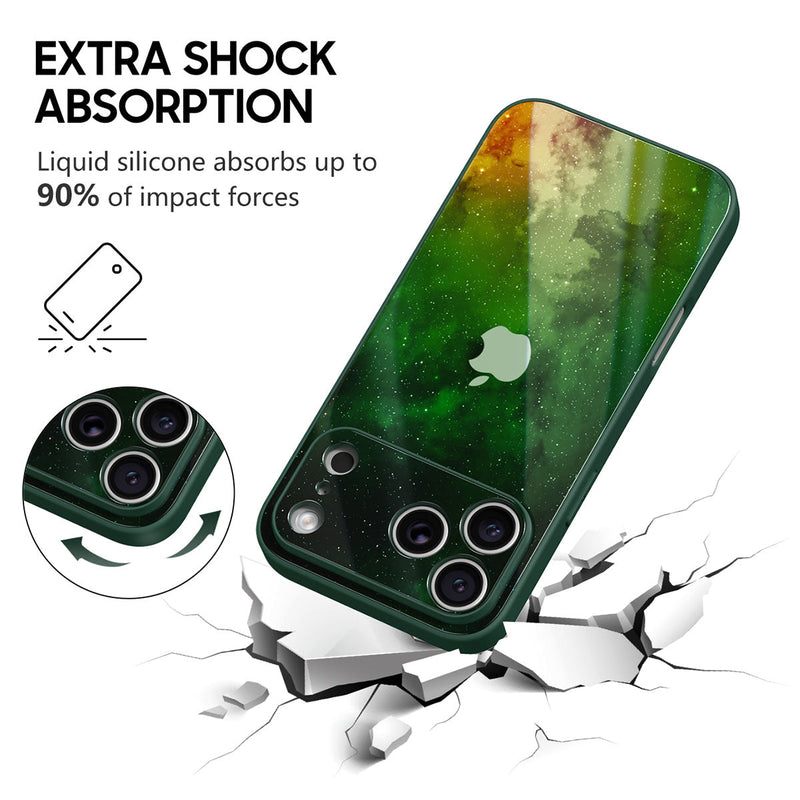 Night Star Green - iPhone Glass Case