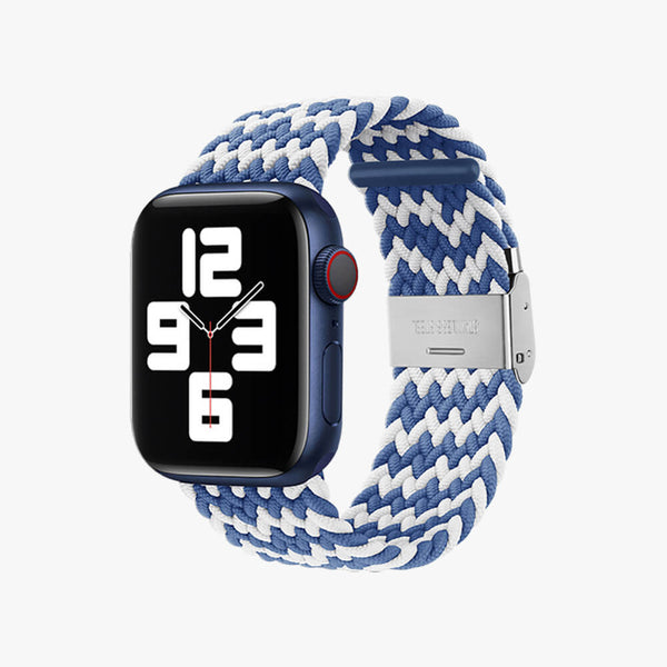 Bleu Blanc - Bracelet de Montre Texture W