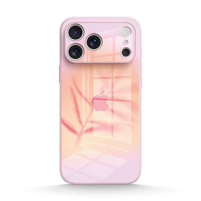 Pink Leaf - iPhone Glass Case