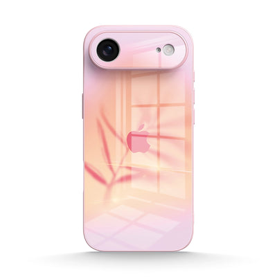 Pink Leaf - iPhone Glass Case