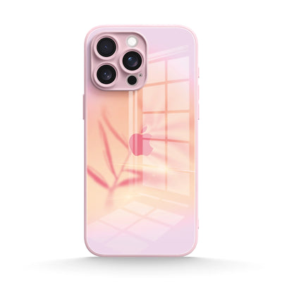 Pink Leaf - iPhone Glass Case
