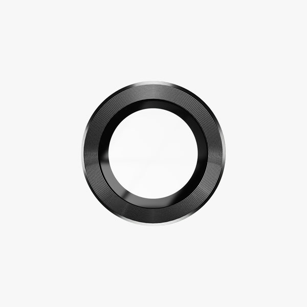 Negro - Anillo protector de cámara con textura de CD (embalaje de una pastilla)