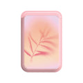 Pink Leaf - iPhone Leather Wallet