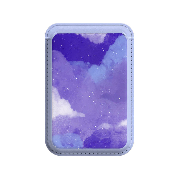 Astral Purple Blue - iPhone Leather Wallet