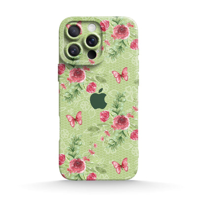 Butterfly Among Flowers - iPhone Silicone Case