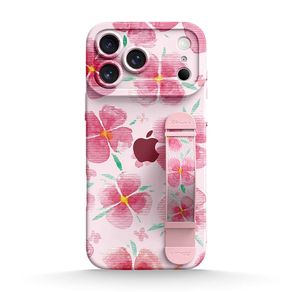 Pink Peach Blossom - iPhone Wrist Strap Case