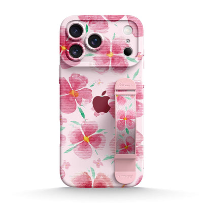 Pink Peach Blossom - iPhone Wrist Strap Case