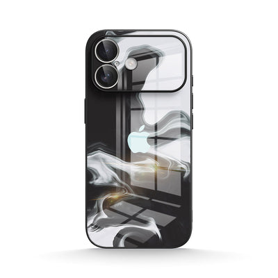 Black White - iPhone Glass Case