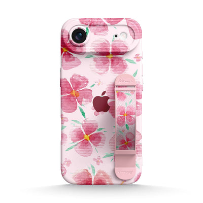 Pink Peach Blossom - iPhone Wrist Strap Case