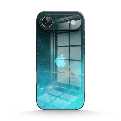 Fluorescent Star Blue - iPhone Glass Case