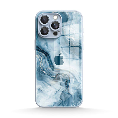 Ice Blue Jade - iPhone Glass Case