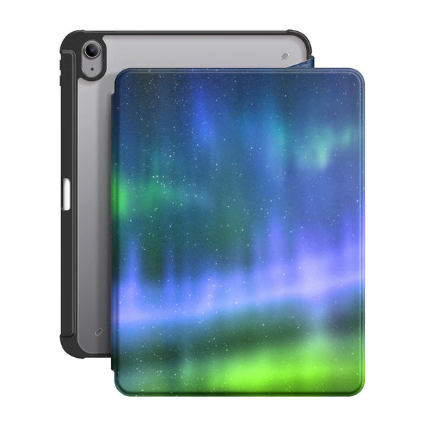 Optical Magnetic-Purple Green - iPad Snap 360° Stand Impact Resistant Case