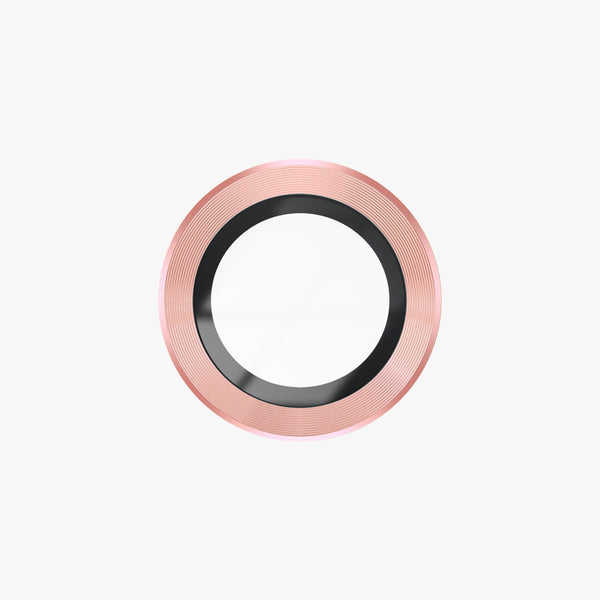 Rosa - Anillo protector de cámara con textura de CD (embalaje de una pastilla)