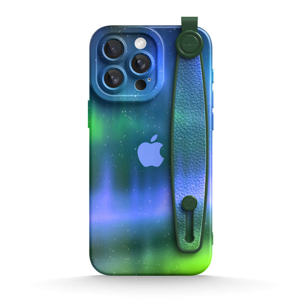 Optical Magnetic-Purple Green - iPhone Wrist Strap Case