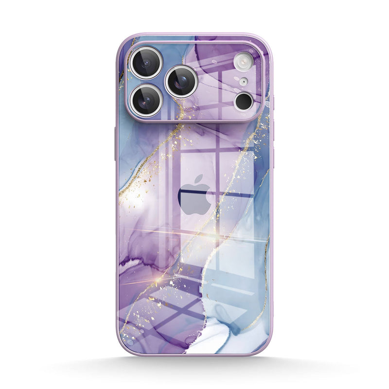 Purple Blue Gilt - iPhone Glass Case